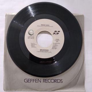 Irene Cara || Breakdance b/w Cue Me Up Geffen 7-29328 [Pop 7" 45 rpm single]