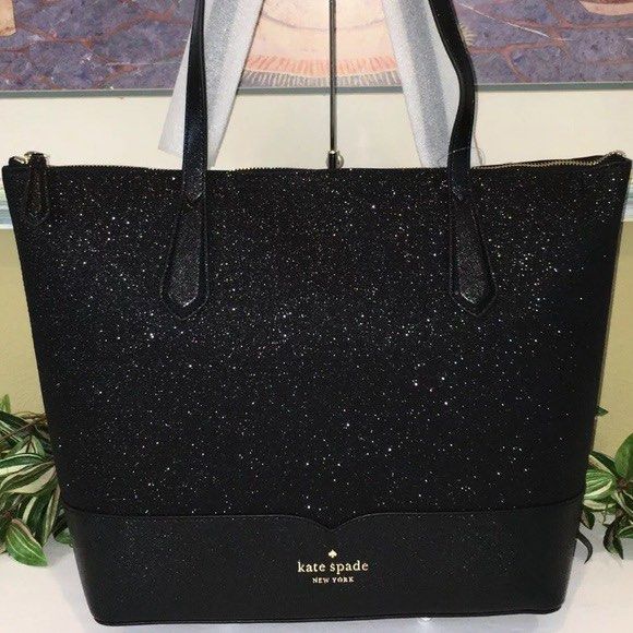 Kate Spade Grey Glitter and Leather Small Dome Satchel Kate Spade | TLC