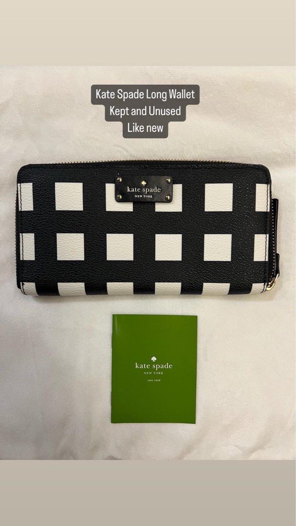 Kate Spade Long Wallet (Category: Wallets & Card holders) located in Iloilo. Submitted by mingming13 (Listing ID 1235743144, Image 1). Description: Kept and unused Kate Spade Long Wallet With card only.