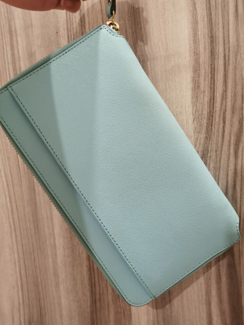 Kate spade passport cardholder wallet tiffany green, Women's Fashion