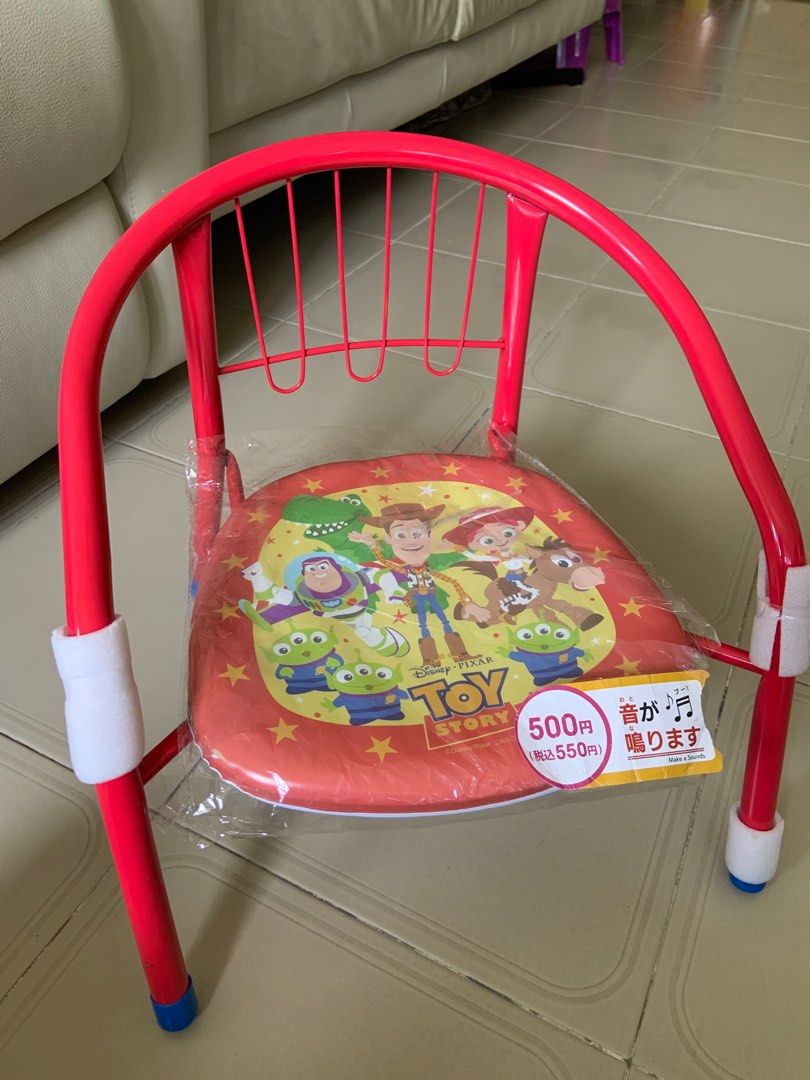 Kids children squeal chairs red toy story low stool, Furniture