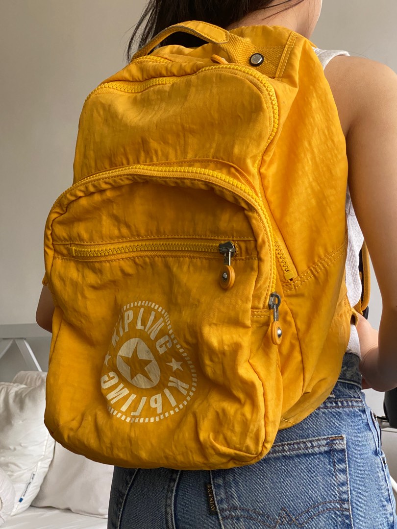 Yellow cheap kipling bag