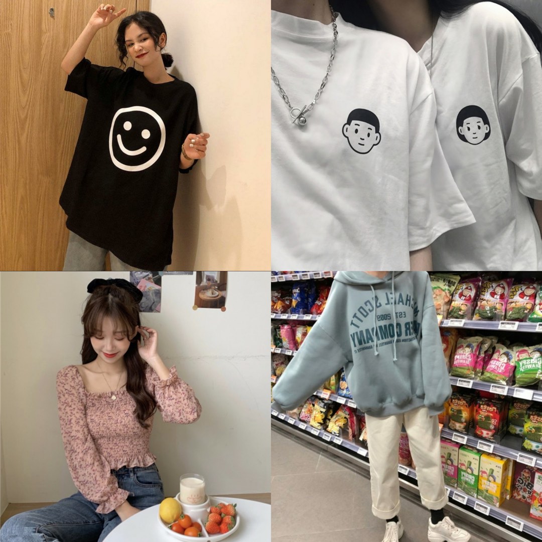 Korean Style T shirt Hoodie Blouse Clearance Women s Fashion