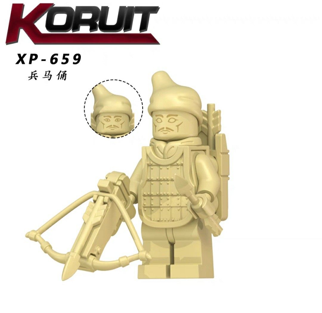 Koruit KT1089 XP658 665 Chinese Terracotta Army Minifigures 3rd Party Lego Compatible