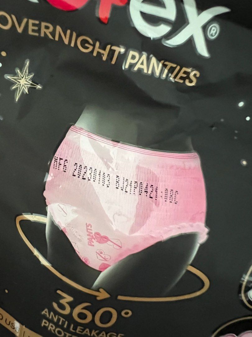 Kotex Overnight Panties, Beauty & Personal Care, Sanitary Hygiene on