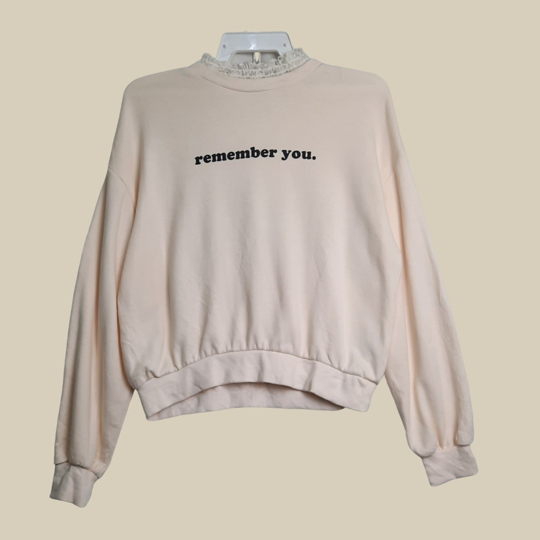 Cream sweatshirt ladies hotsell