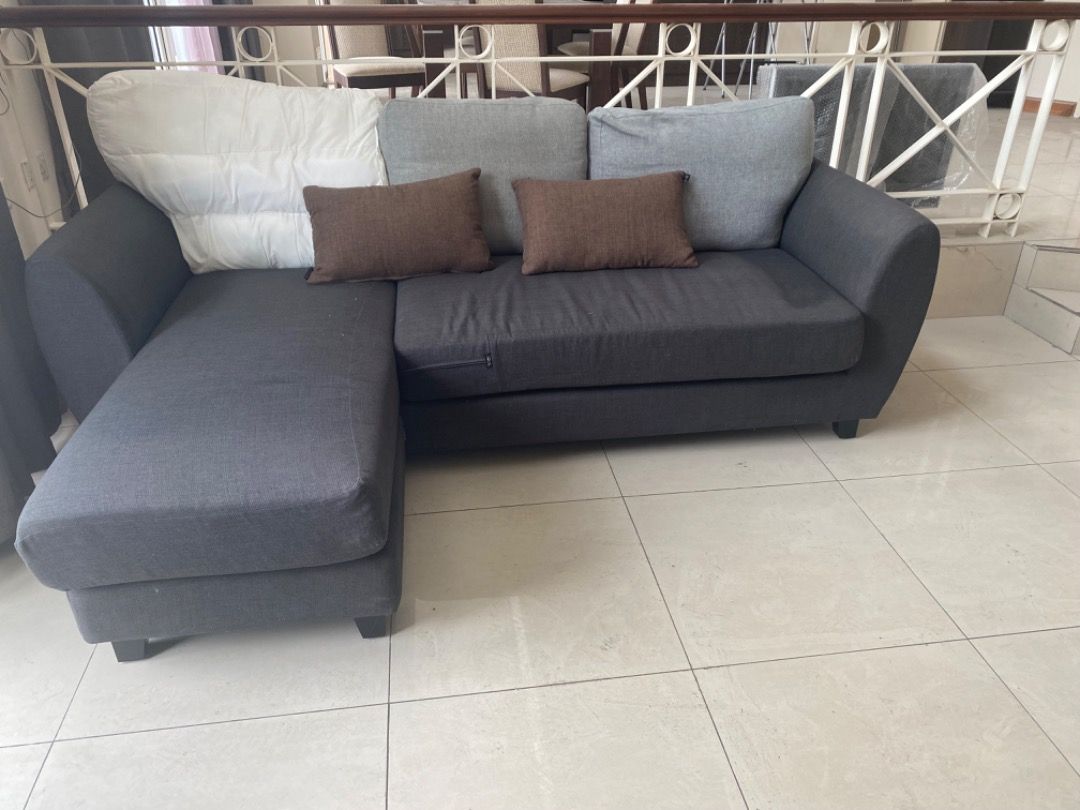 L Shape sofa (can change cover), Furniture & Home Living, Furniture