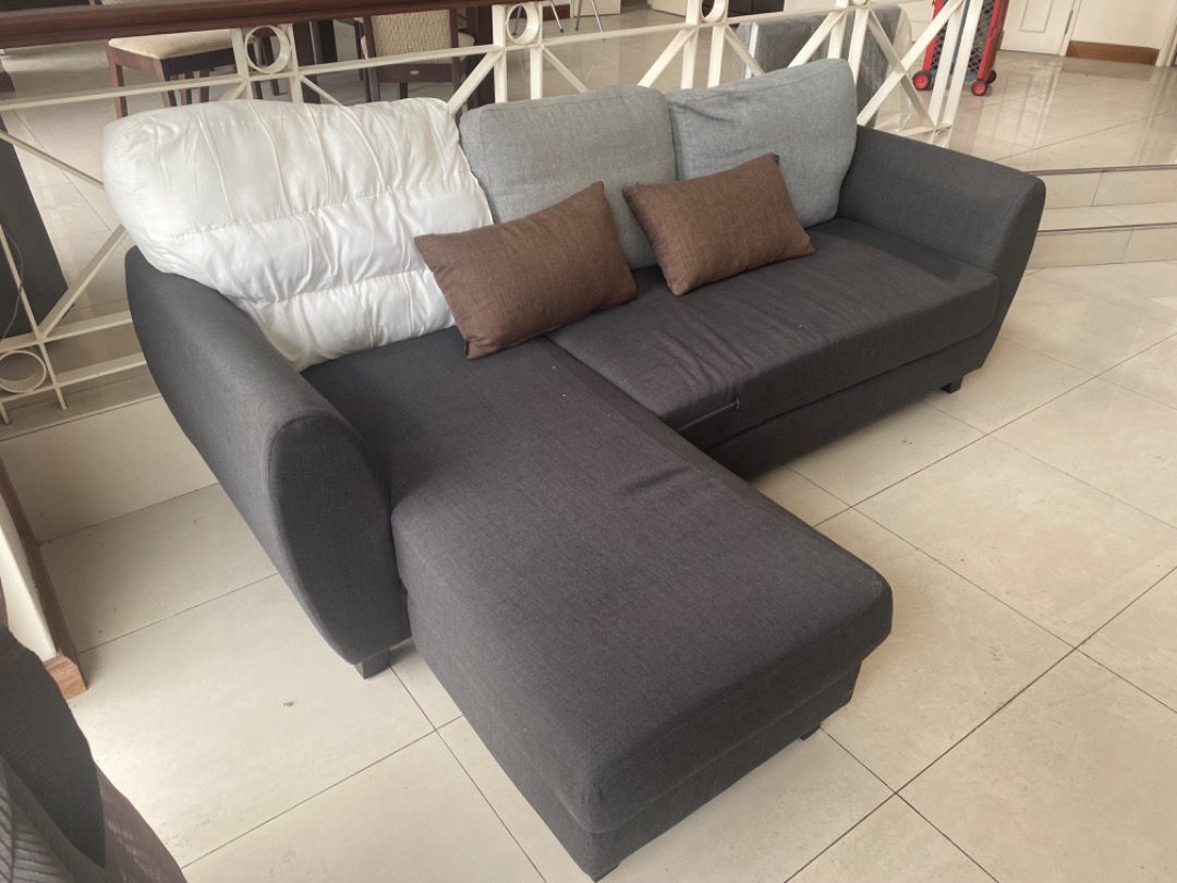 L Shape sofa (can change cover), Furniture & Home Living, Furniture, Sofas on Carousell