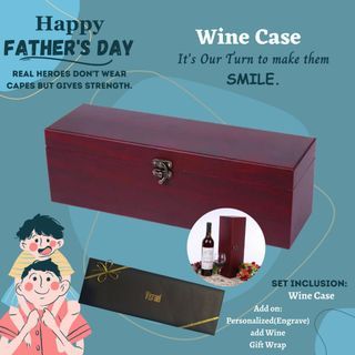 LARGE ENGRAVE Wine Case Wine Box Personalized Engrave Corporate Gift Wedding Souvenir Box Wine Gift