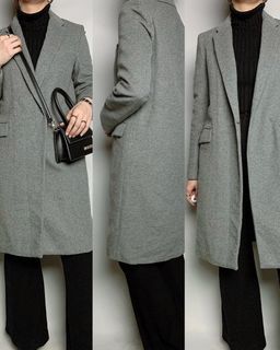 AVAILABLE- Last item! Real wool coat, Gray wool blazer coat, Travel coat • Please read first the description below