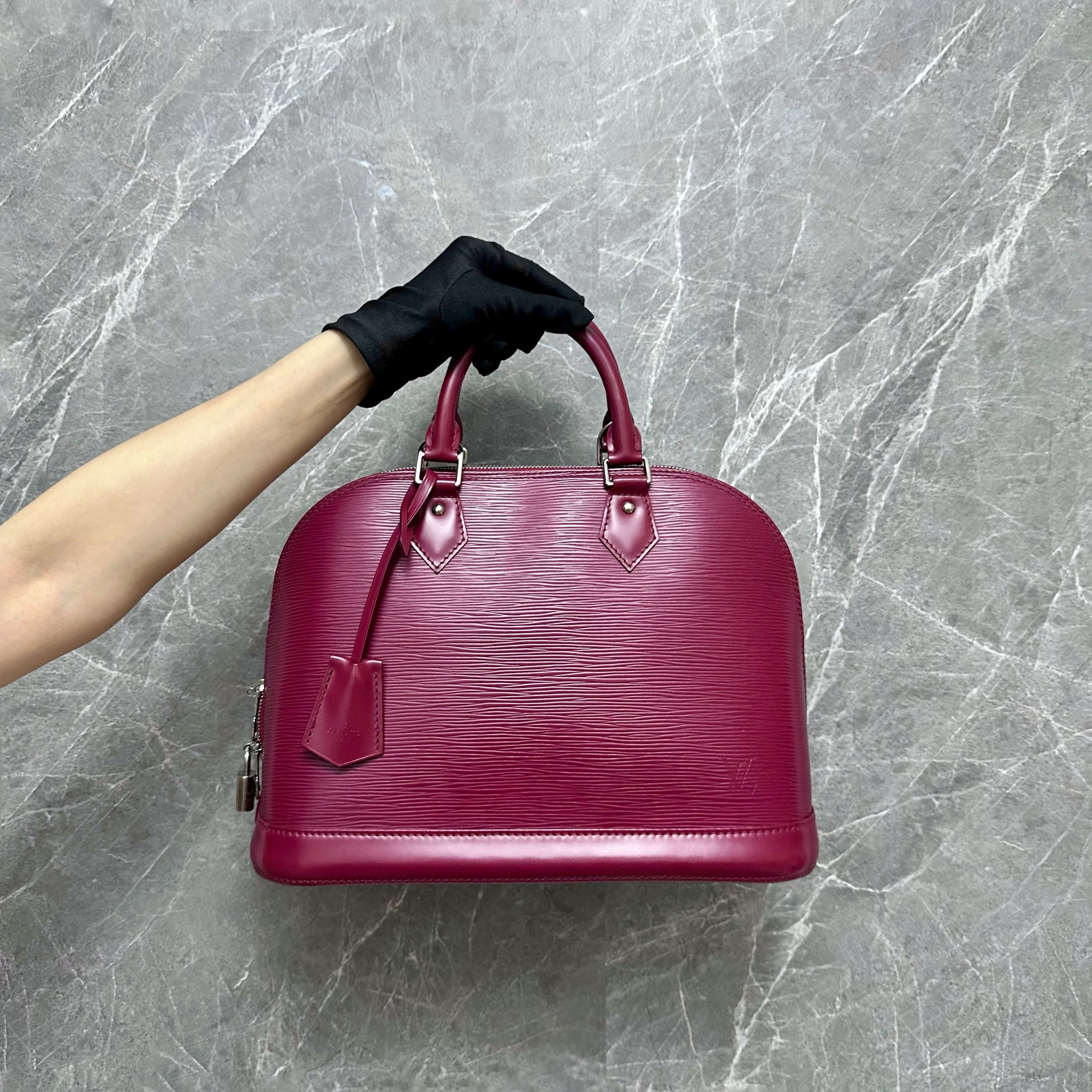 Like New* LV Alma BB EPI Leather Fuchsia Pink SHW Louis Vuitton, Luxury,  Bags & Wallets on Carousell