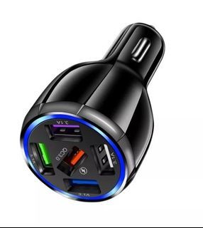 (LIMITED STOCK!)(WAREHOUSE MOVING CLEARANCE SALE!)Car Charger FAST CHARGE comes with multiple ports, able to connect to multiple devices.