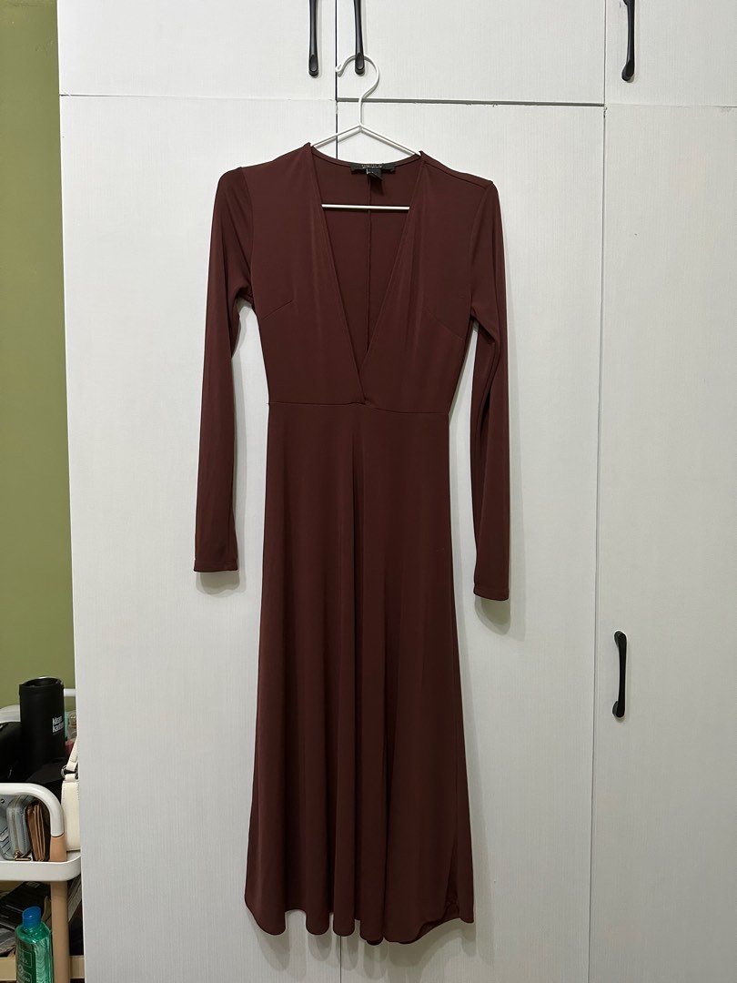 Long brown dress, Women's Fashion, Dresses & Sets, Dresses on Carousell