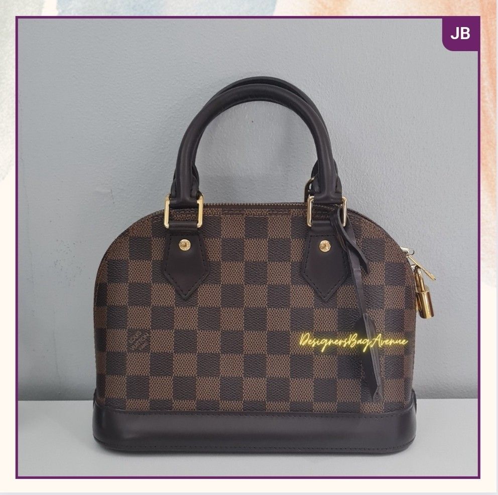 LV Alma BB damier ebene bag, Luxury, Bags & Wallets on Carousell