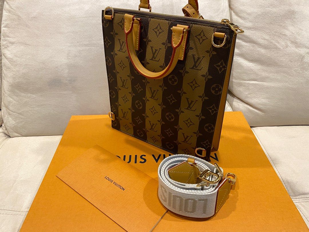 Louis Vuitton x Nigo Sac Plat Cross Monogram Stripes Brown in