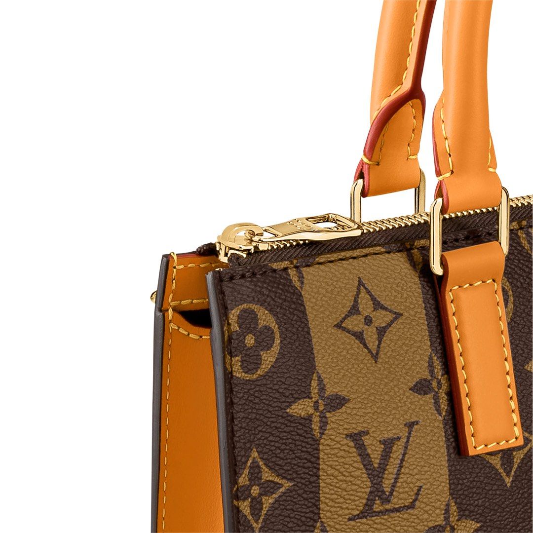 Louis Vuitton Nigo Sac Plat Cross Limited Edition Stripes Monogram Canvas  Brown