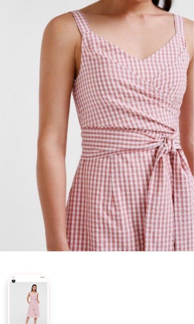 Love bonito red gingham wrap dress