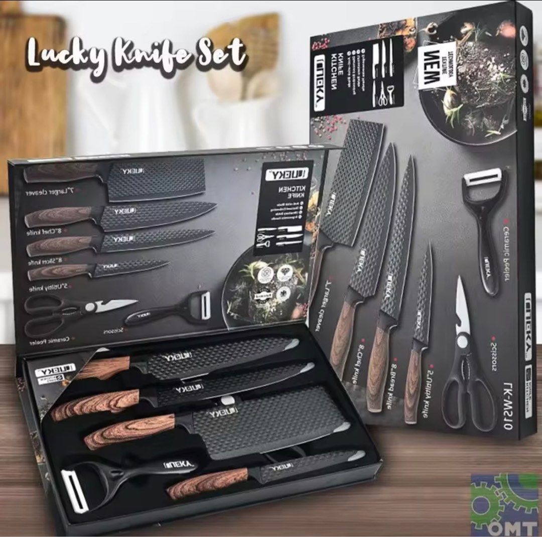 Lucky Knife Set. (6pcs), Furniture & Home Living, Kitchenware