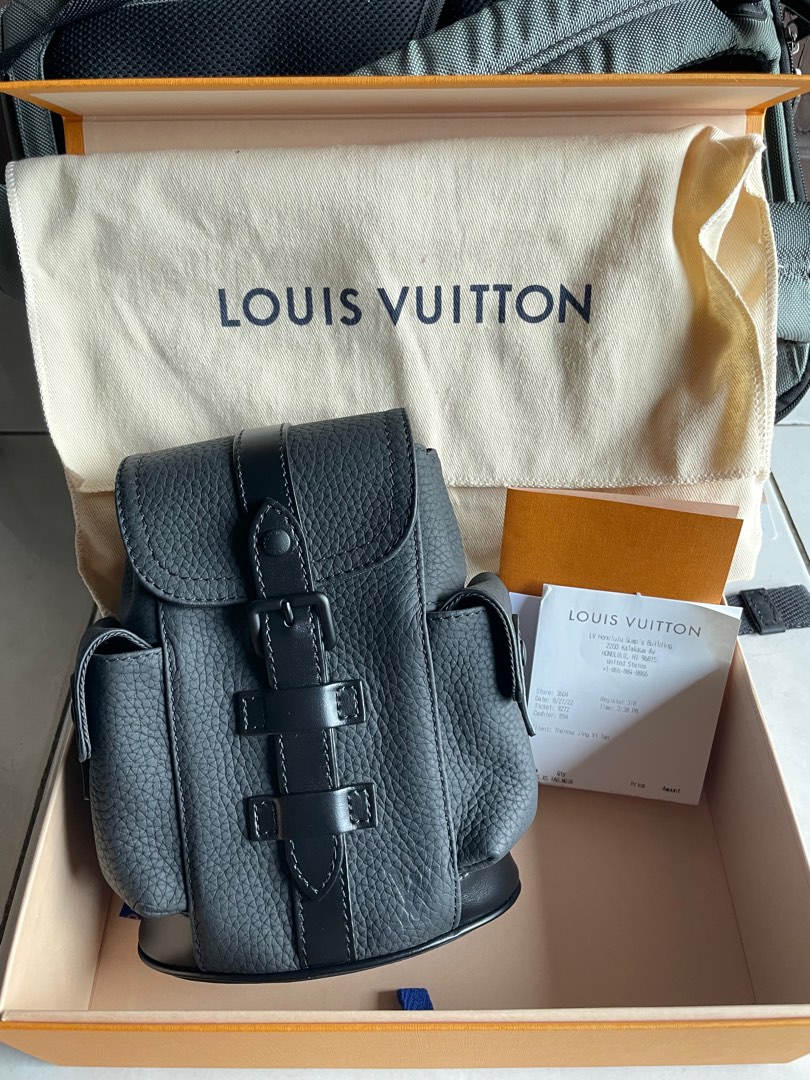 LV Christopher XS Nano Black Taurillon, Luxury, Bags & Wallets on Carousell