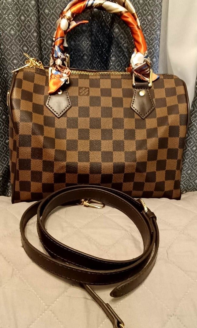 LV speedy Bandolier Damier rare size 25cm, Luxury, Bags & Wallets on  Carousell