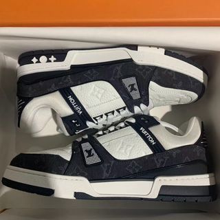 LOUIS VUITTON LV TRAINER WHITE BLACK NEW FOR SALE SNEAKERS SHOES MEN BOX SZ  SIZE EUR 35 36 37 38 39 40 41 42 43 44 45 46 5 6 7 8 8.5 9.5 10 10.5 11 12  for Sale in Miami, FL - OfferUp
