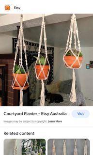 Macrame Hanging Plant (3 pots)