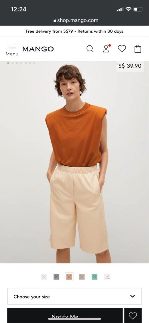 Mango shoulder sales pad t shirt