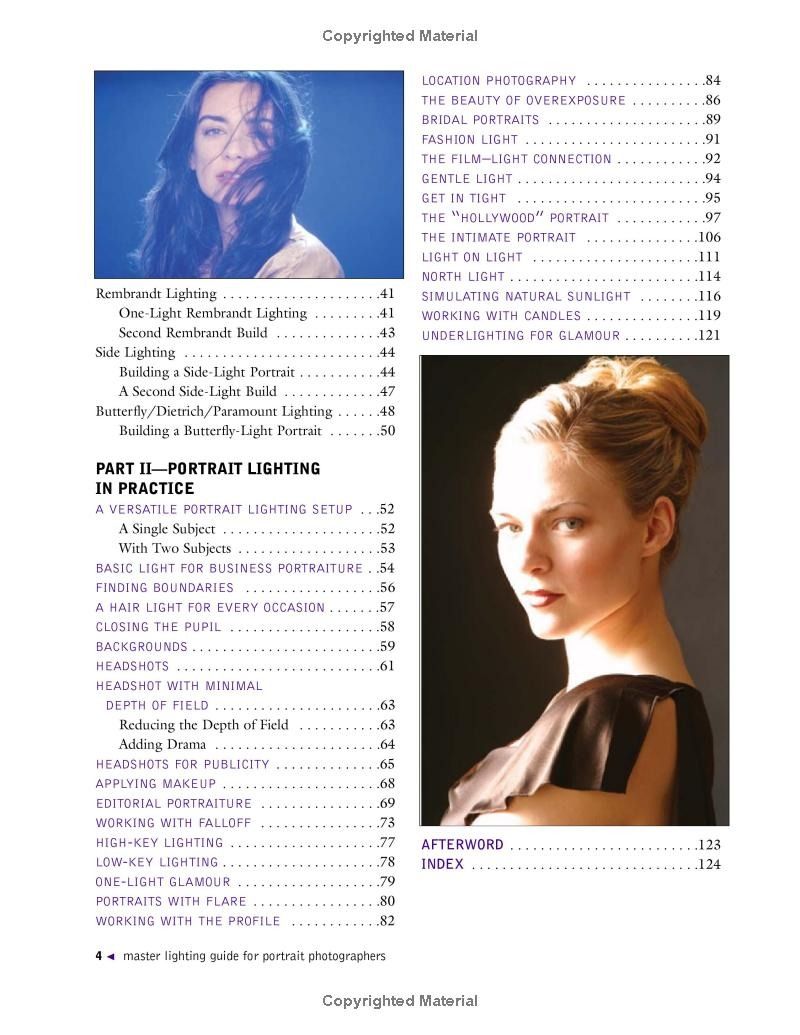 Master Lighting Guide for Portrait Photographers Paperback by