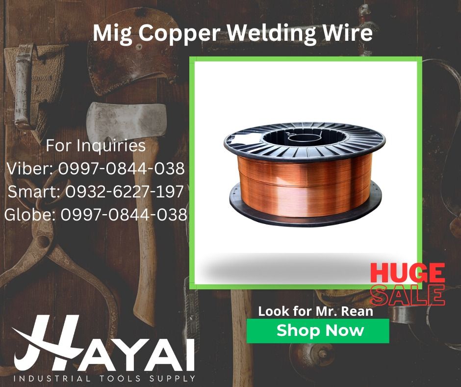 Mig Copper Welding Wire (Category: Industrial Equipment) located in Manila. Submitted by 09970844038rean.hayai (Listing ID 1235743429, Image 1). Description: Mig Copper Welding Wire Solid Copper Welding Wire 0.8mm for Mild Steel Price: 2,600.00 we have more sizes, contact us for more information. For Inquiries Globe:📞☎@0-9-9-7-0-8-4-4-0-3-8 Smart:📞☎@0-9-3-2-6-2-7-7-1-9-7 Viber:📞☎@0-9-9-7-0-8-4-4-0-3-8 Whatsapp:📞☎@0-9-9-7-0-8-4-4-0-3-8 Wechat: