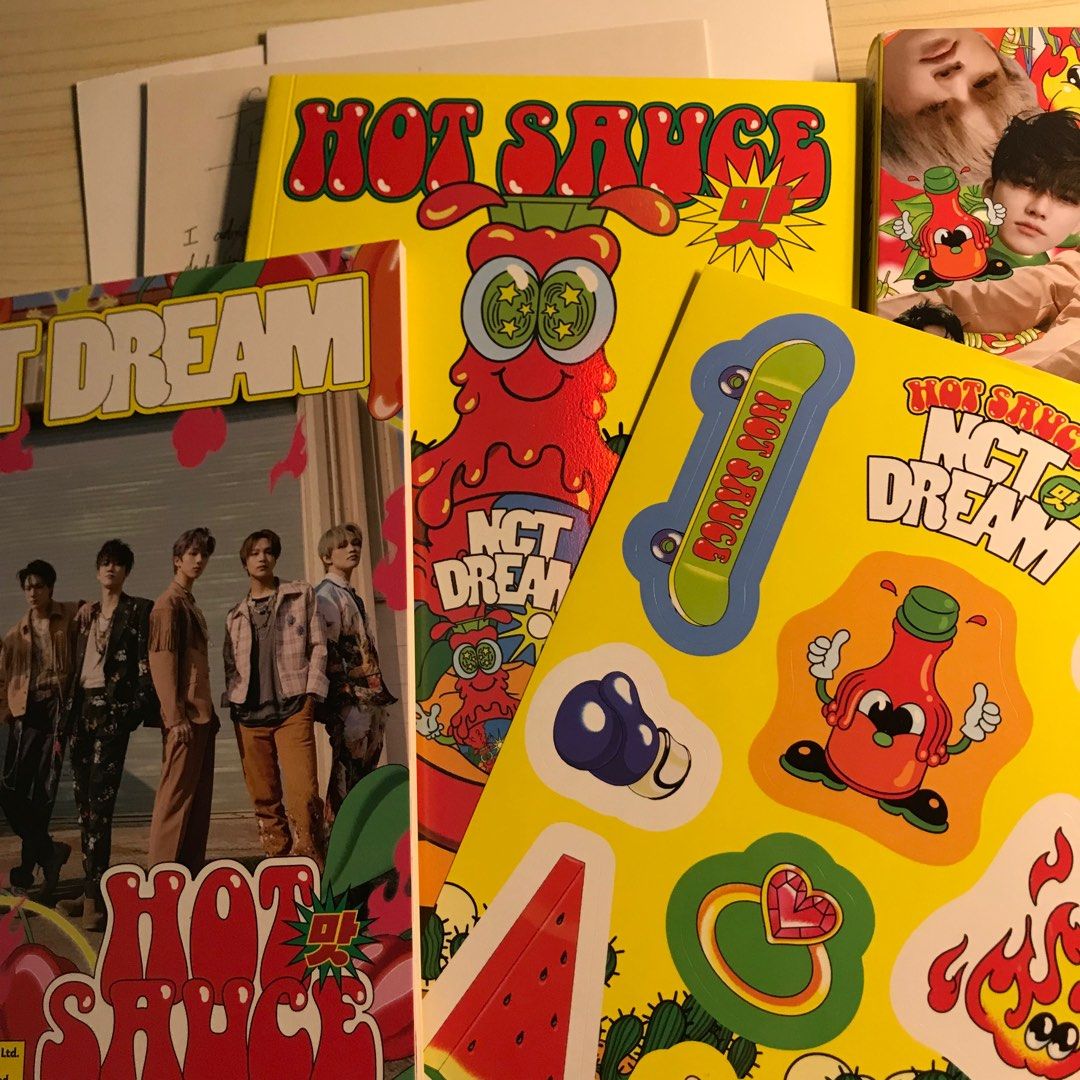 nct dream hot sauce unsealed albums all ver (boring crazy chilling
