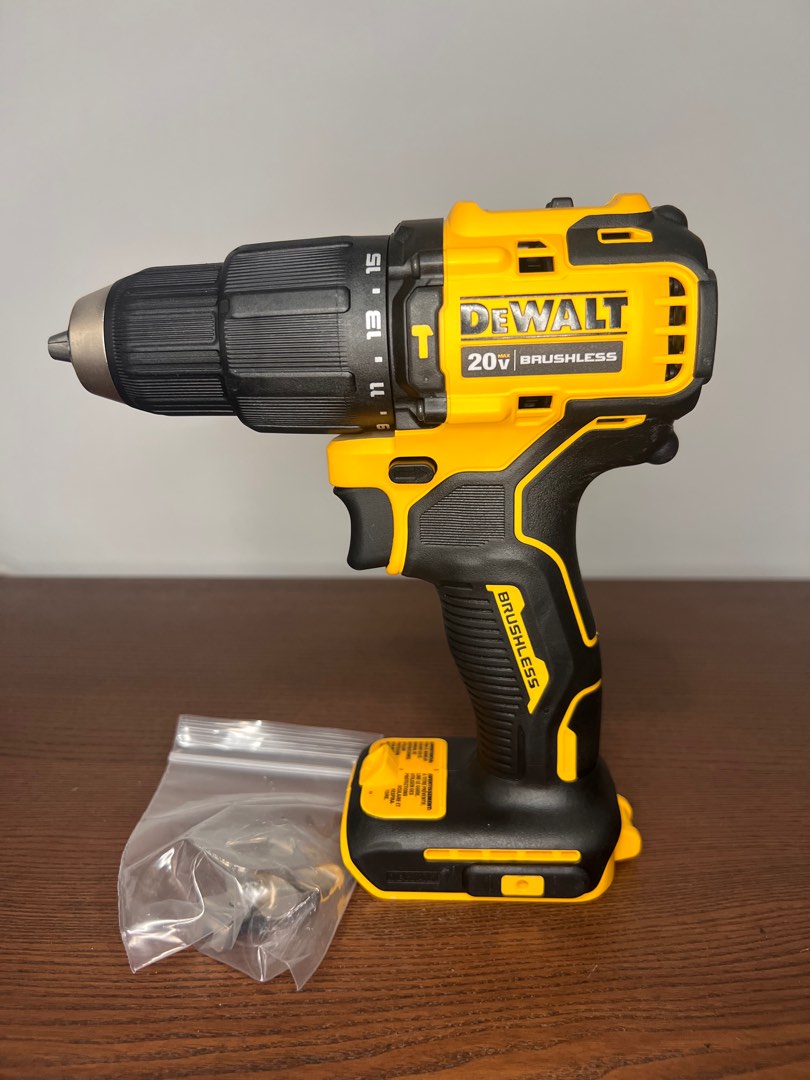 New Bare unit DEWALT ATOMIC 20V MAX* Hammer Drill, Brushless Cordless,  Compact, 1/2-Inch, Tool Only (DCD709B), Furniture  Home Living, Home  Improvement  Organisation, Home Improvement Tools  Accessories on  Carousell
