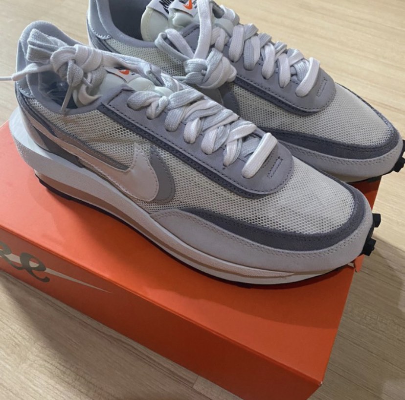 ld waffle sacai white grey
