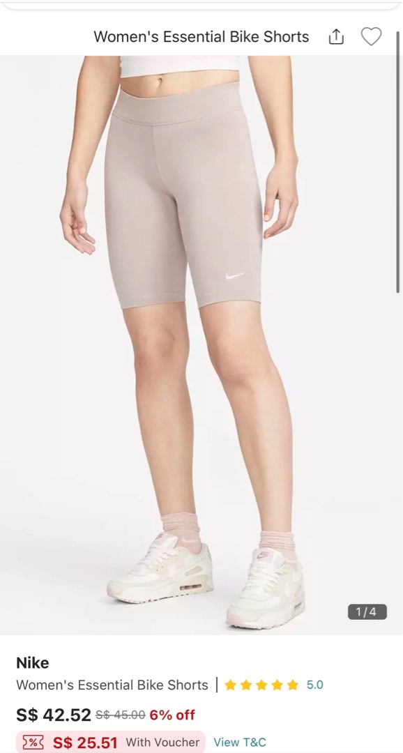 White nike hotsell biker shorts