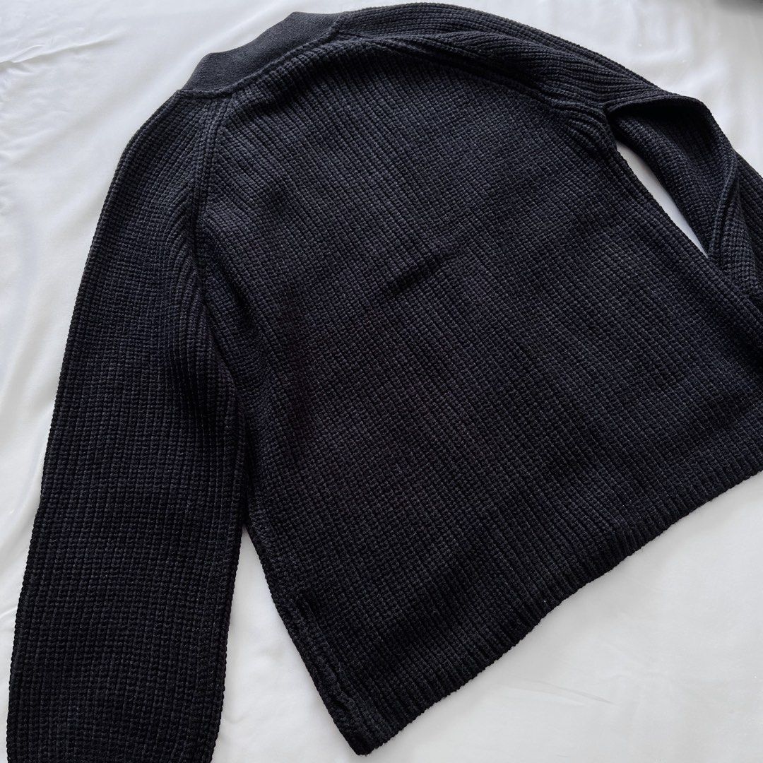 Noisy May chunky knit cardigan in black