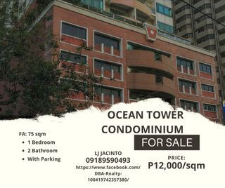 Ocean Tower Condo Unit 14-F, 14th Floor in Roxas Boulevard, Malate 1004 Metro, Manila