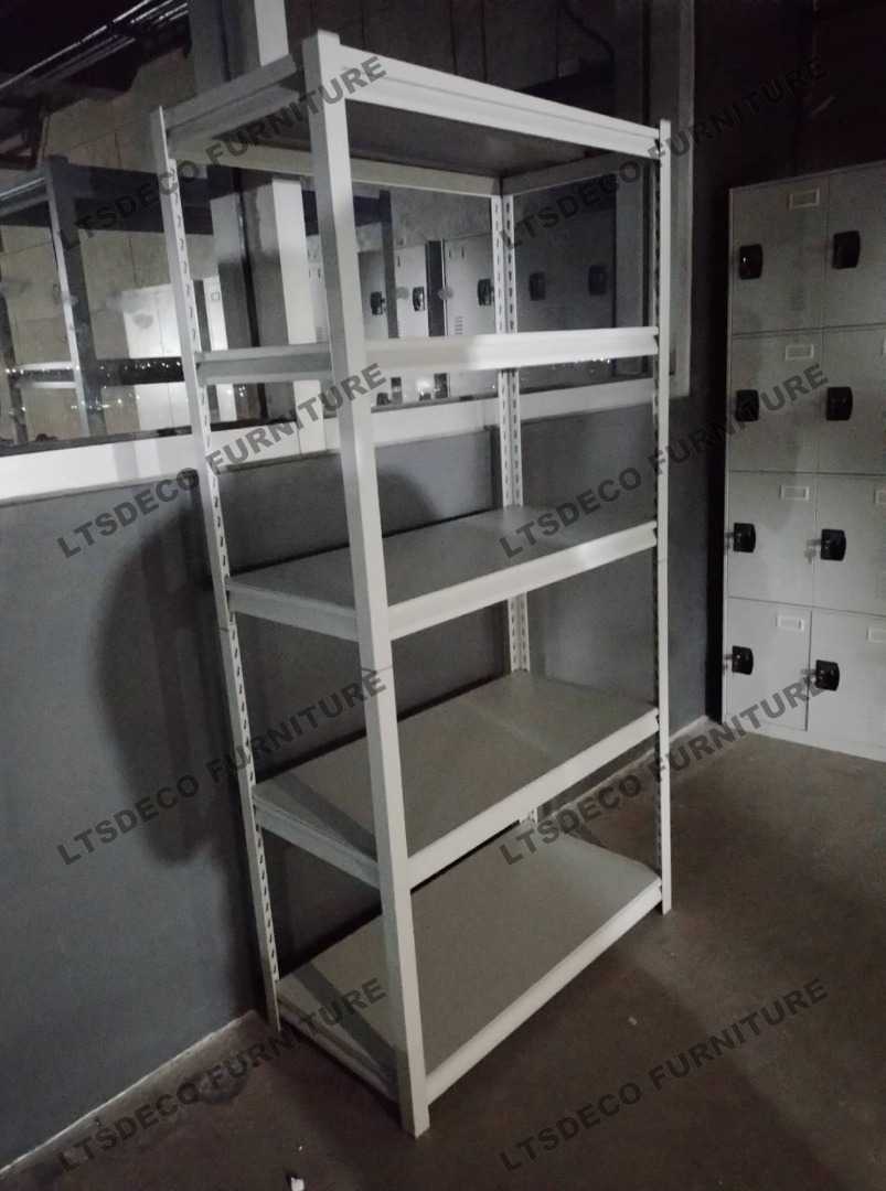 Office Partition//5-Layer Steel Rack Office furniture-Beige on Carousell