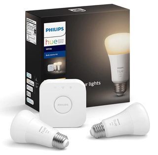 Philips Hue 2-Pack White A19 Dimmable Smart Bulb Starter Kit with Hub (Item Code 521)