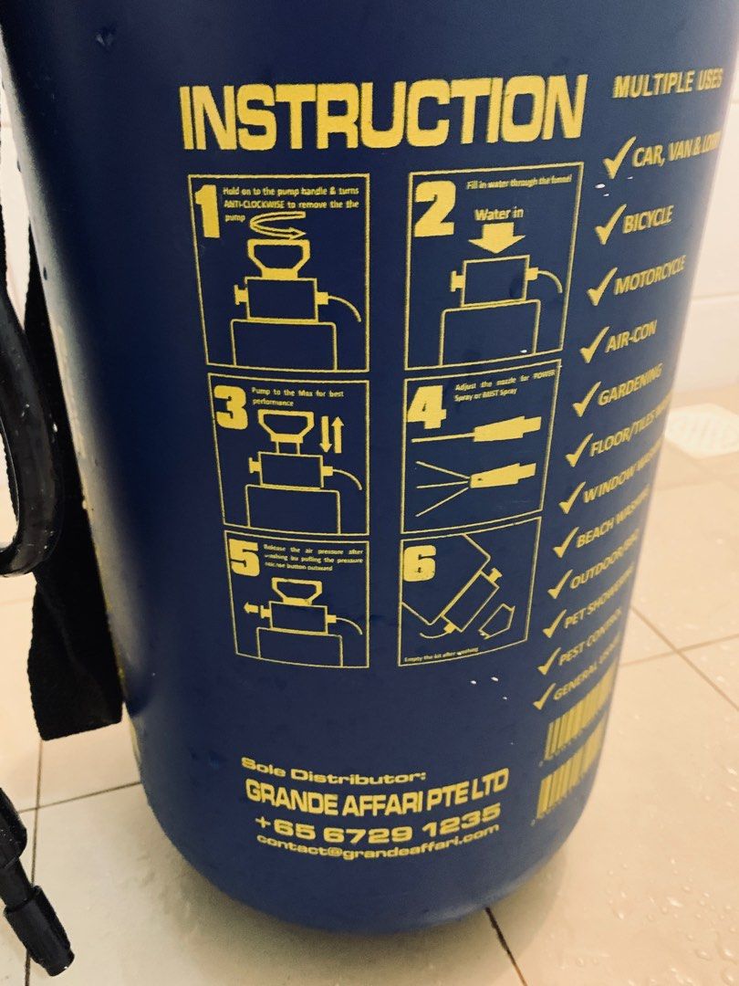 Portable car washing pump, Car Accessories, Accessories on Carousell