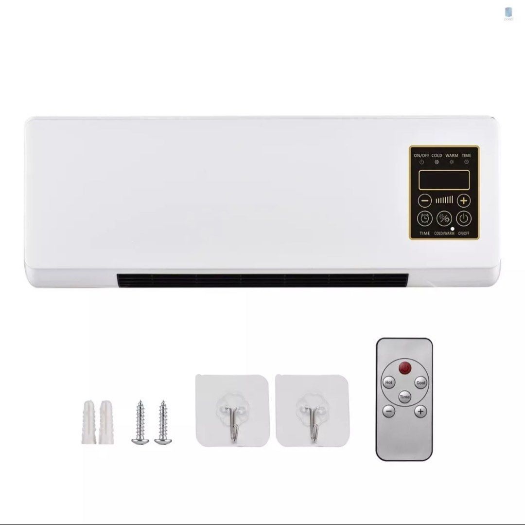 Portable Heater and Air Conditioner Combo Wall Mounted Desktop 2in1 Electric  Heater Air Conditioner for Household Bedroom Heating and Cooling with  Timing Function Delay Shutdow, TV u0026 Home Appliances, Air Conditioners u0026