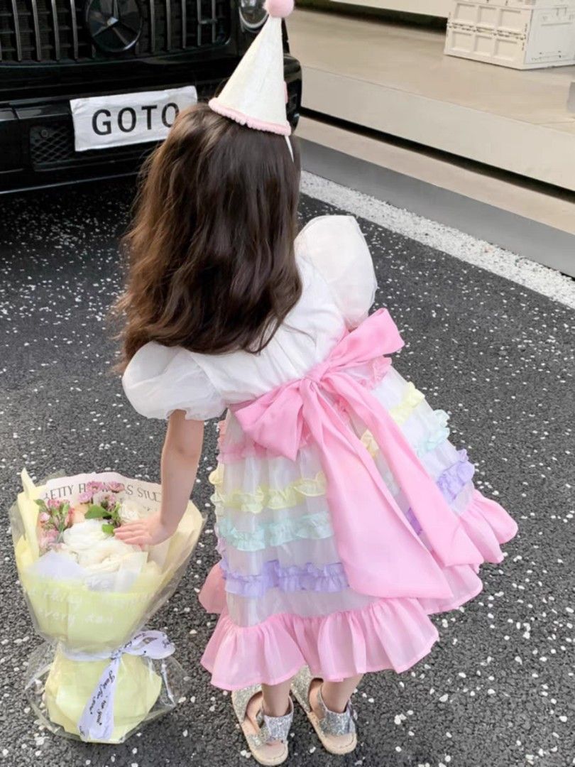 Rainbow birthday dress sales