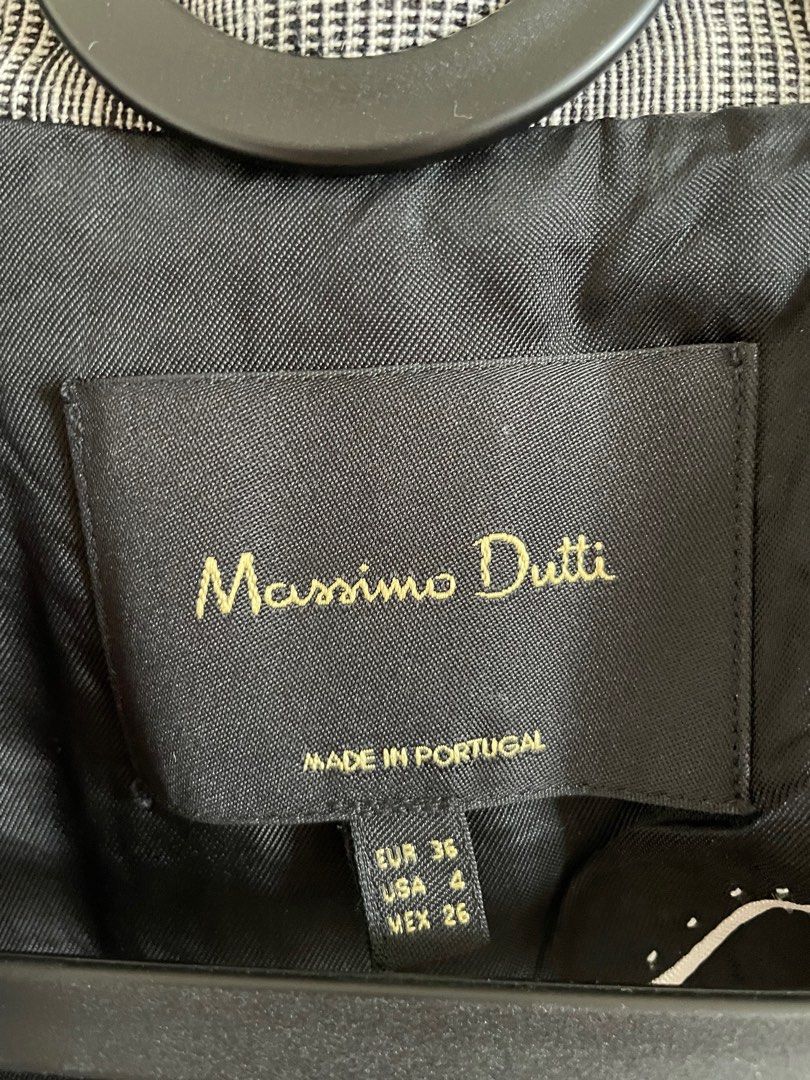 Prince of Wales Check Massimo Dutti Blazer, Women's Fashion, Coats ...