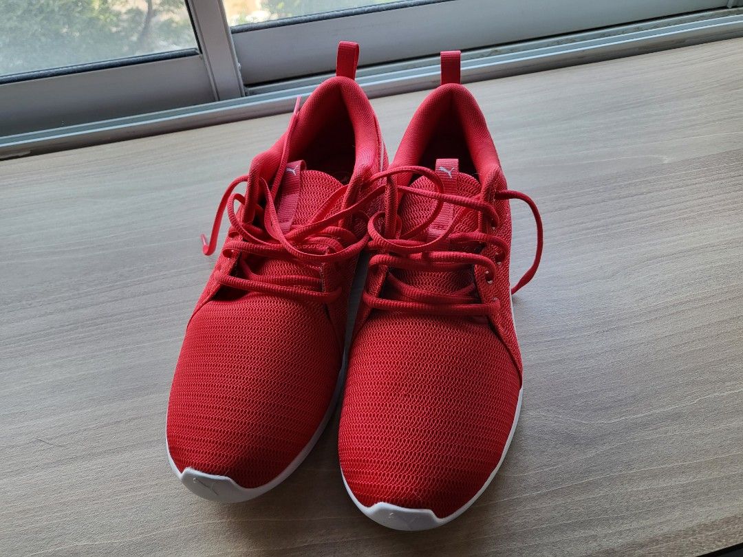 Puma red sneakers store shoes