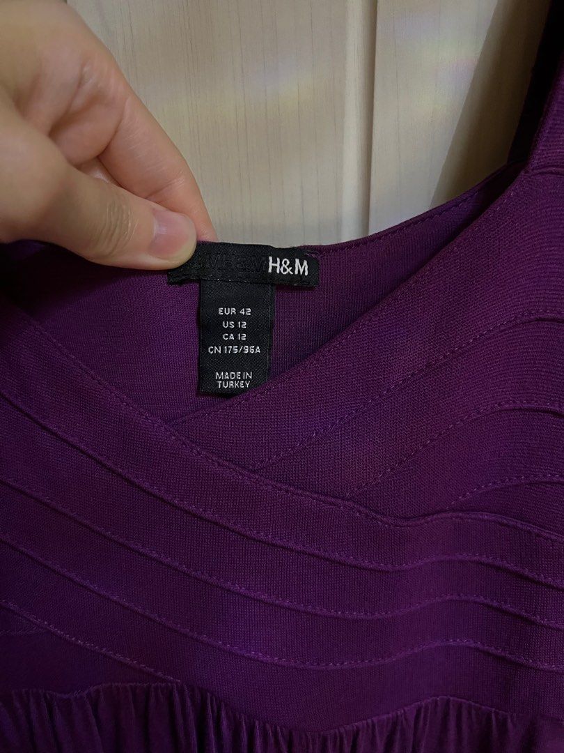 H and m purple sales dress