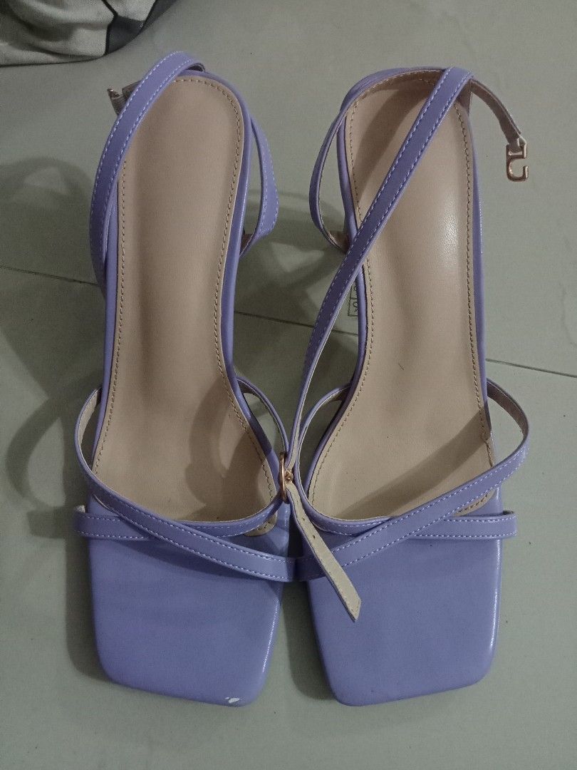 Purple high heels