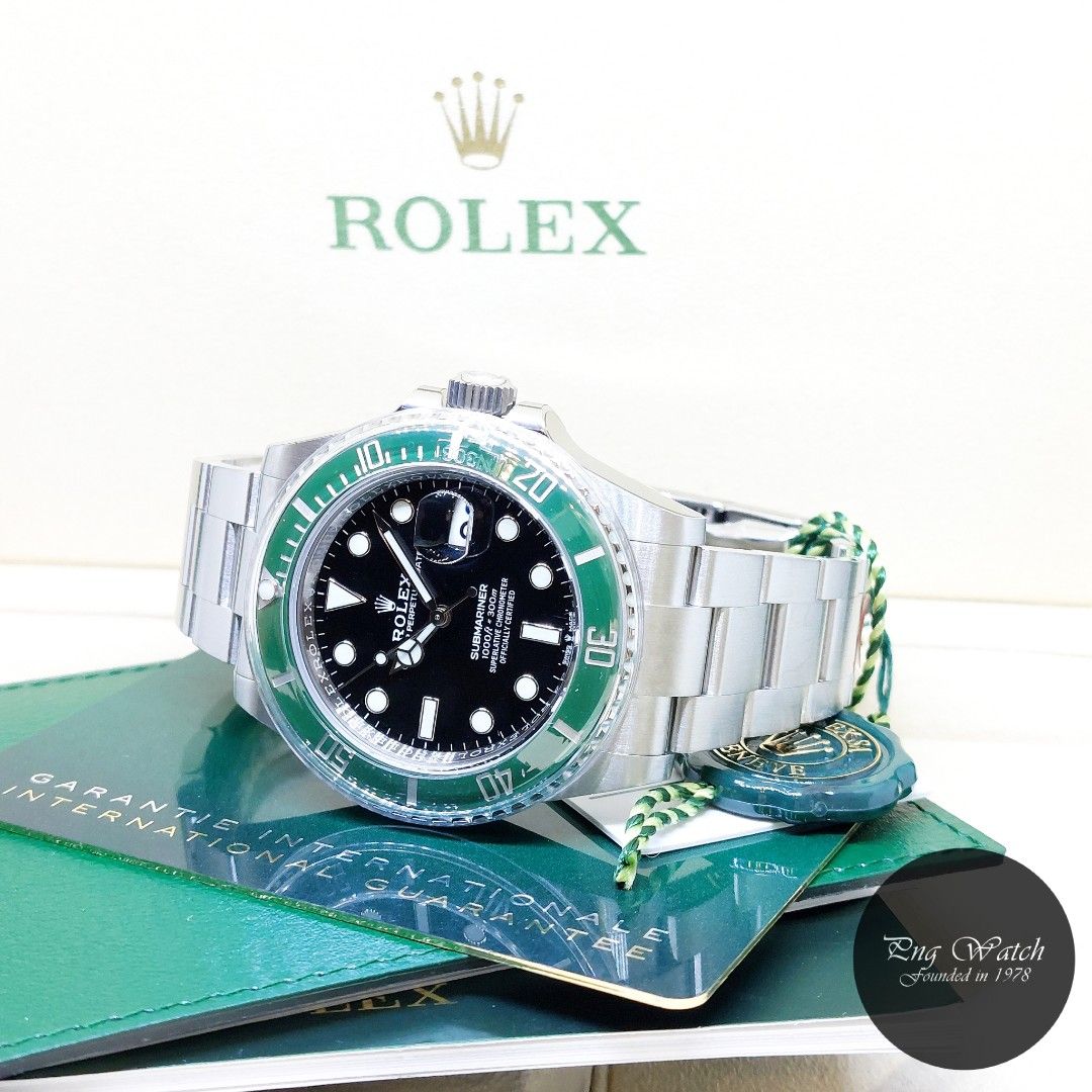BNIB Rolex Submariner Date Ceramic Green Bezel 126610LV 41MM Box & Paper