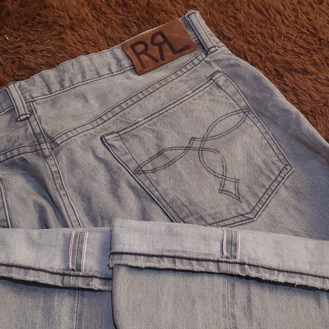 RRL Double RL Denim Jeans Japan Selvedge Pants Celana, Fesyen Pria