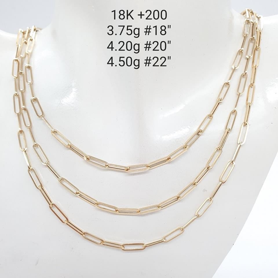 Saudi 18k paperclip chain gold on Carousell