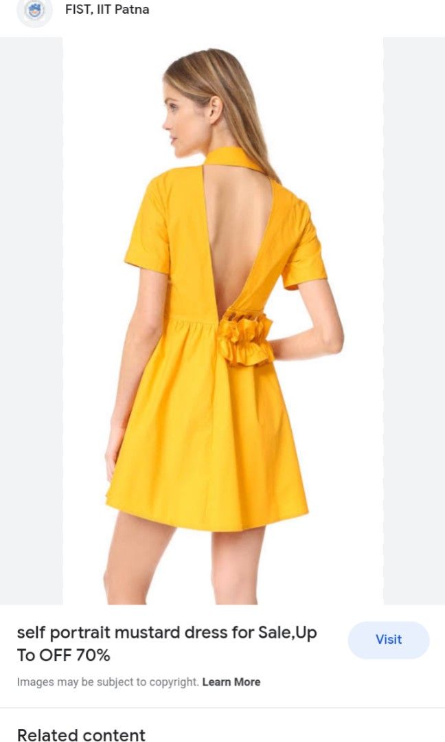Self portrait hotsell mustard dress