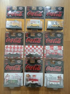 Set of 9 M2 Coca-Cola Coke diecast toy car