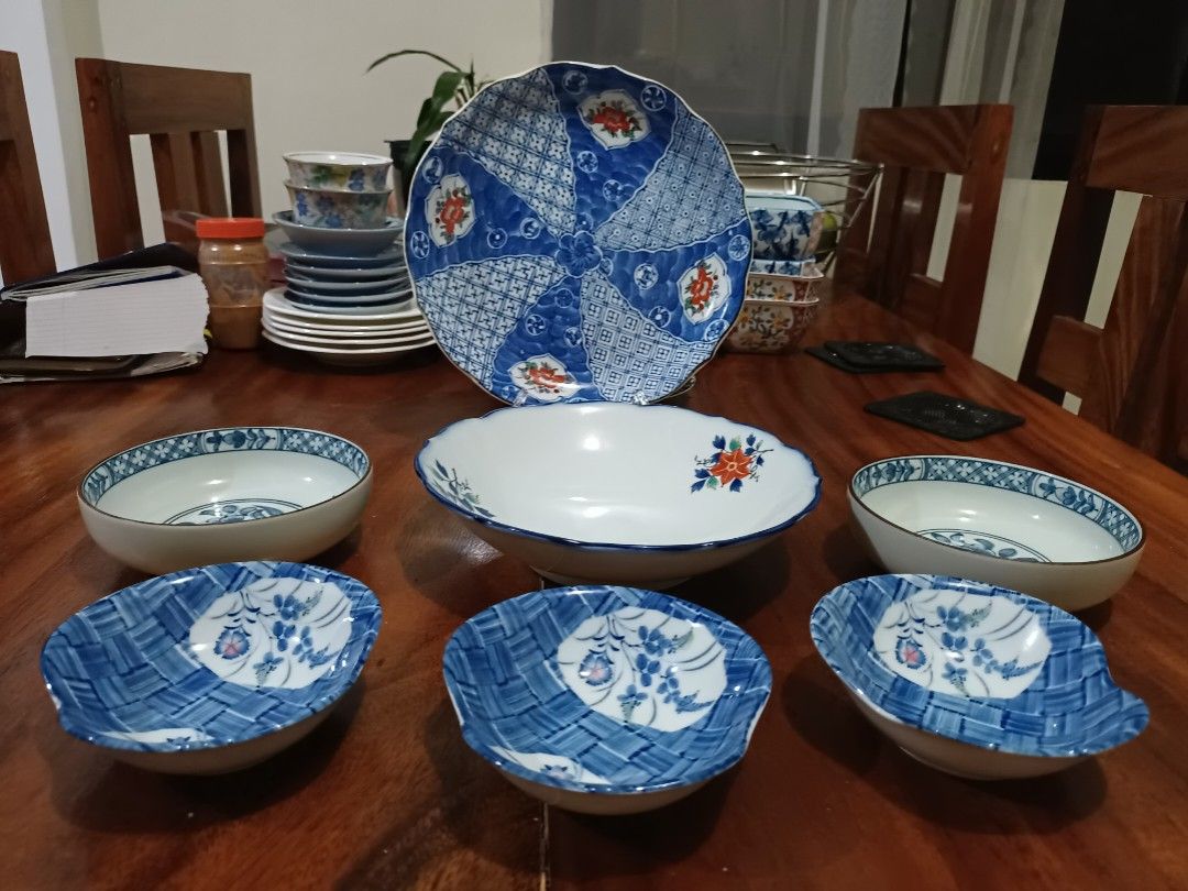 Set of Japan Dinnerware (Category: Dinnerware & Cutlery) located in Polangui. Submitted by cornerbags_shoes (Listing ID 1235820108, Image 1). Description: These are from Japan surplus items. Consist of a shallow medium serving dish, a medium deep bowl, 2 pcs small bowls and 3 pcs sauce dish. no original box included can ship nationwide.